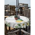 thumbnail image 2 of Outdoor Tablecloth with Umbrella Hole for Patio/Picnic/Party/Camping, Spring Botanical Waterproof Table Cloth Round Cover Washable, Watercolor Floral Butterfly Country Wood Gray (Dia 60"), 2 of 8