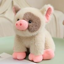 1pcs 9.85in Realistic Pig Stuffed Animal Plush Toy, Soft Pig Stuffed Toys Doll Birthday Gift Decor,Beige