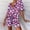 Purple, variant on Womens Pajamas,Women's Spring and Summer Loose Fitting Pajama Short Sleeved V-neck Pajama Set Drawstring Shorts Set Size,Blue on