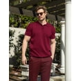thumbnail image 5 of COOFANDY Men's Polo Shirts Short Sleeve Ribbed Knit Polo T Shirts Business Casual Golf Shirt Collar T Shirt, 5 of 10