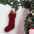 thumbnail image 6 of Steadlien Oversized Knitted Christmas Stocking - Soft Yarn Holiday Hanging Ornament - Festive Gift Bag for Candy and Small Presents Seasonal Decoration, 6 of 6