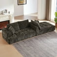 thumbnail image 4 of Chenille Right Face L-Shape Luxury Sectional Oversized Sofa,Mnimalist Design,Comfy Sleeper Couch for Living Room,Apartment&Reception Spaces,No Assembly Required (Brown), 4 of 10