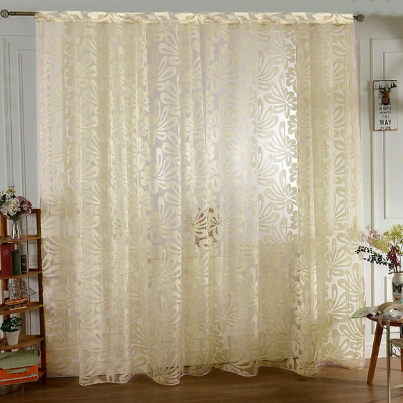 Ganfancp 1Pcs Window Curtain Drape Panel Daylight Protection Sheer Scarf Valances Deals of the Day