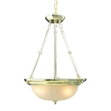 Woodbridge Lighting Interior Complement Bowl 3-Light Large Pendant in Brass