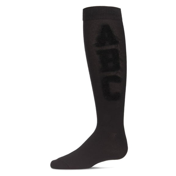 MeMoi Chenille ABC Knee-High Socks - Girls - Female, 4, Black