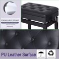 thumbnail image 3 of Adjustable Piano Bench with Storage and Soft PU Leather Padded, with Enough Music Storage Design, Black, 3 of 7