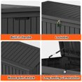 thumbnail image 6 of Decksplore 150 Gallon Lockable Resin Deck Box, Waterproof & Outdoor Storage Box for Outdoor Cushion Storage and Outdoor Delivery Storage, Stylish Outdoor Bench,black, 6 of 7