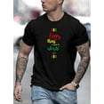 thumbnail image 2 of Every Little Thing Is Gonna Be Alright Print Men's Round Neck Short Sleeve Tee - Casual Lightweight Summer T-Shirt, 2 of 10