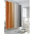 thumbnail image 5 of Burnt Orange Gray Ombre Waterproof Fabric Shower Curtain, Vintage Farmhouse Wooden Shower Curtain for Bathroom Curtains Bathtubs Hotel Washable Shower Curtains with 12 Hooks Standard 60x72, 5 of 6