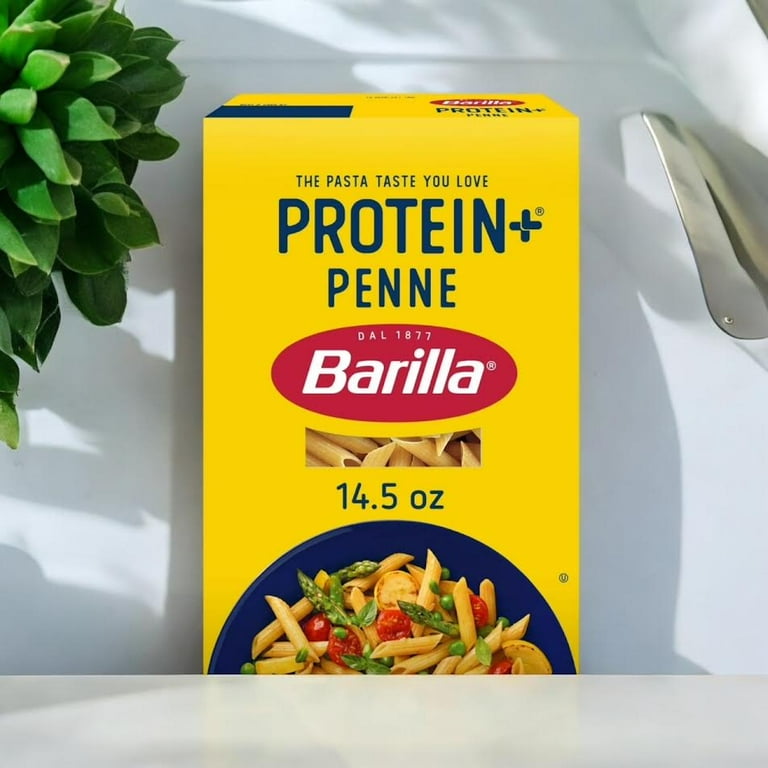 ( 3 Pack ) BARILLA Protein+ (Plus) Penne Pasta, 14.5 Ounce - plant based  pasta - Made from Lentils, Chickpeas & Peas - Non-GMO, Kosher Certified and  ...