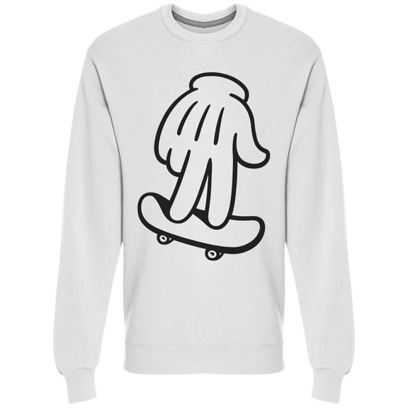 Cartoon Style Hand Over Deck Sweatshirt Men -Image by Shutterstock, Male 5X-Large
