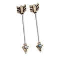 thumbnail image 3 of Jiaroswwei Retro Arrow Industrial Scaffold Bar Ear Cartilage Helix Barbell Piercing Jewelry, 3 of 8