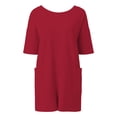 thumbnail image 3 of MKLEKYY Pantalones Cortos Para Correr Mujer Mono De Verano De Gran Tamaño Para Mujer, Mono Informal De Entrenamiento Deportivo, Pantalones Cortos Holgados Sin Espalda, Monos, 3 of 4