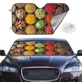 thumbnail image 2 of Uemuo Spices And Herbs Pattern Accordion Car Windshield Sun Shade, Foldable Reflective Sun Visor for Car, Reflector Windshield Sunshade-Medium, 2 of 7