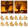 thumbnail image 4 of Spooky Halloween Candle Holders Set - Vintage Ghost Tealight Stands That Cast Eerie Shadows, Perfect for Tabletop & Mantel Horror Decorations, 4 of 4