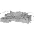 thumbnail image 6 of JERFIT 4-Seater Modular Cloud Couch Sectional Sofa, Plush Corduroy Upholstered Deep Seat Sofa for Living Room, No Assembly Required, 6 of 6
