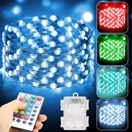 

50 LED Multi Colored Fairy String Lights Battery Operated Waterproof 16 Color Changing Twinkle Firefly Lights with Remote for Bedroom Party Halloween Christmas Decor