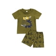 thumbnail image 1 of Kmbangi Children Boy Shorts Suits Cartoon Printed Short-sleeved Tops Shorts, 1 of 9