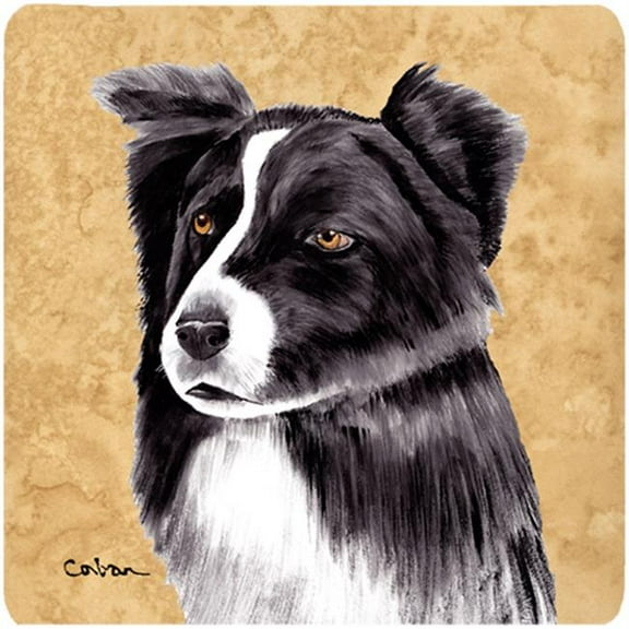 Border Collie Foam Coasters - Set Of 4, 3.5 x 3.5 In.