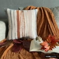 thumbnail image 2 of Chair Cushion Cover, Rust Euro Sham Covers 26x26 inch (65x65 cm), Jacquard Euro Pillowcases, Striped, Contemporary European Sham&nbsp;Covers - Rustic Martini, 2 of 10