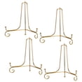 thumbnail image 1 of Unique Bargains 4Pack 8 Inch Plate Stands for Display Iron Folding Easel Plate Holders, Gold, 1 of 5