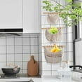 thumbnail image 4 of Artistic Hanging Cotton Baskets, Boho Decorative Hanging Baskets for Wall, Handcrafted 3 Tier Organizer, Over The Door Decor, Eco-Friendly Multipurpose Storage Solutions (A-White), 4 of 5