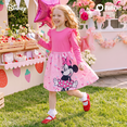 thumbnail image 5 of Disney Girls Dresses Minnie Mouse Graphic Cotton Bow Heart Spring Fall Pink Dress Toddler Kids 4-5T, 5 of 13