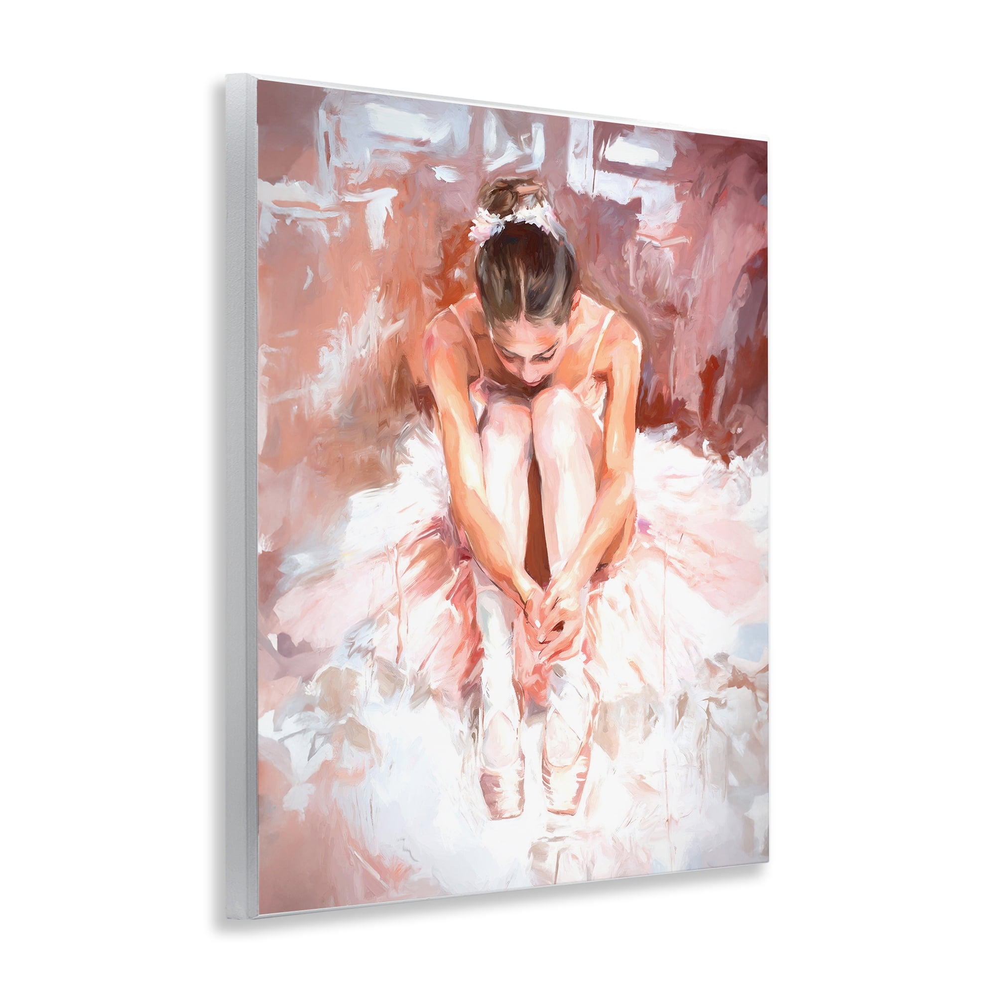 Stupell Industries Serene Ballerina Visage Novelty Painting Unframed Art Print Wall Art, 11 x 14