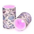 thumbnail image 7 of Yayeee Flameless Candles with Remote Flickering Battery Operated Multi Color Changing, Blue Floral, 7 of 7