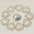 thumbnail image 4 of GUOOL 10pcs Flatback Pearl Peach Heart Embellishment Button for Scrapbooking White, 4 of 9