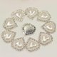 thumbnail image 4 of 10 botones de perlas de cristal con parte trasera plana para decorar vestidos y coser. Blanco, 4 of 9