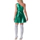 thumbnail image 3 of INSPIRE CHIC Vestido de fiesta para mujer metálico sin mangas de un solo hombro, vestido mini holográfico L verde, 3 of 6
