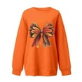 thumbnail image 4 of Fiaer Thanksgiving Womens Sweatshirts Leaf Graphic Plus Size Pullover Long Sleeve Crew Neck Fashion Comfort Tops Orange M, 4 of 4