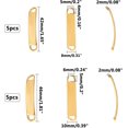 thumbnail image 3 of 2 Sizes About 10pcs Golden Rectangle Links Stainless Steel Bar Links 42/46mm Long Charm Connectors Metal Charm Linking Pendant for Bracelet Necklace Jewelry Making, 3 of 9