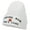 White, variant on Camping Hair Don't Care with Fire Embroidered 12 Inch Long Knitted Beanie - Black OSFM