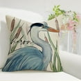 thumbnail image 7 of Summer Hello Beach Decorative Throw Pillow Covers 18 x 18 Set of 4, Spring Blue Heron Bird Crab Coastal Outdoor Pillowcase, Stay Salty Starfish Shell Nautical Cushion Case Home Decor, 7 of 7