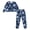 Blue Floral Butterfly Print, variant on Psesaysky Gradient Mermaid Scale Pattern Pjs Set, Comfy Long Sleeve Women‘s Pajama Sets Cozy Top & Pants Set for Sleepwear