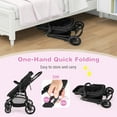 thumbnail image 4 of Babyjoy 2 in 1 Foldable Baby Stroller Kids Travel Newborn Infant Buggy Pushchair 22 lbs Black, 4 of 7