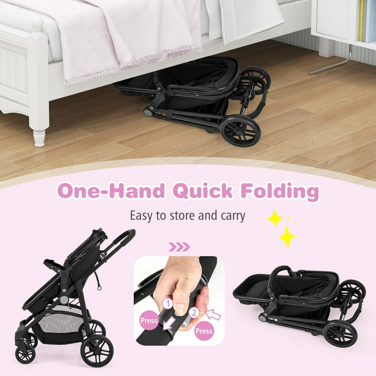 Costway in Foldable Baby Stroller, Lightweight Travel