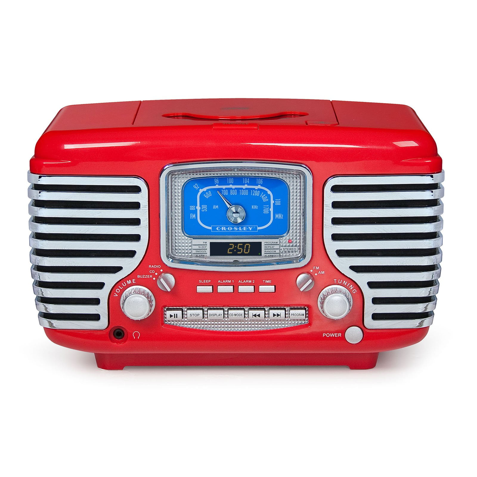 Crosley Radio CR612RE Corsair CD Player, Red