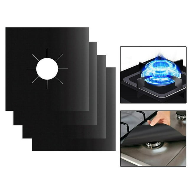 4Pcs Gas Stove Mats High Temperature Resistant Kitchen Cooker Protection Pads