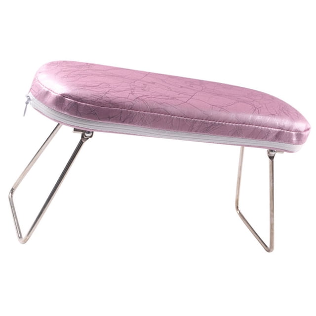 Reposabrazos para uñas de piel sintética, cojín para manicura, accesorios para decoración de uñas, herramienta para uso técnico en mesa de salón de uñas, color rosa