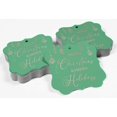 thumbnail image 4 of Inkdotpot Pack Of 50 Merry Christmas & Happy Text Paper Tags DIY Craft Bracket Shape Real Rose Gold Foil Hang Tags, 4 of 7