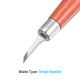 thumbnail image 3 of Uxcell 3mm High Speed Steel Small Needle Tips Red Wood Handle Wood Craft Carving Knife, 3 of 7