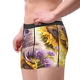 thumbnail image 2 of Fuzoiu Daisy Sunflower Lazy Cat Print Men's Ultra Breathable Underwear,No Riding Up Boxer Briefs with ComfortFlexible Waistband-XX-Large, 2 of 5