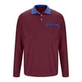 thumbnail image 5 of Dovford Men's and Big Men's Shirts Long Sleeve Tops for Men Collared Pullover Polo Shirts, 5 of 6