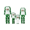 thumbnail image 2 of Christmas Family Pajamas Matching Set Xmas Tree Print Raglan Long Sleeve Tops and Plaid Pants Sleepwear Nightwear, 2 of 4