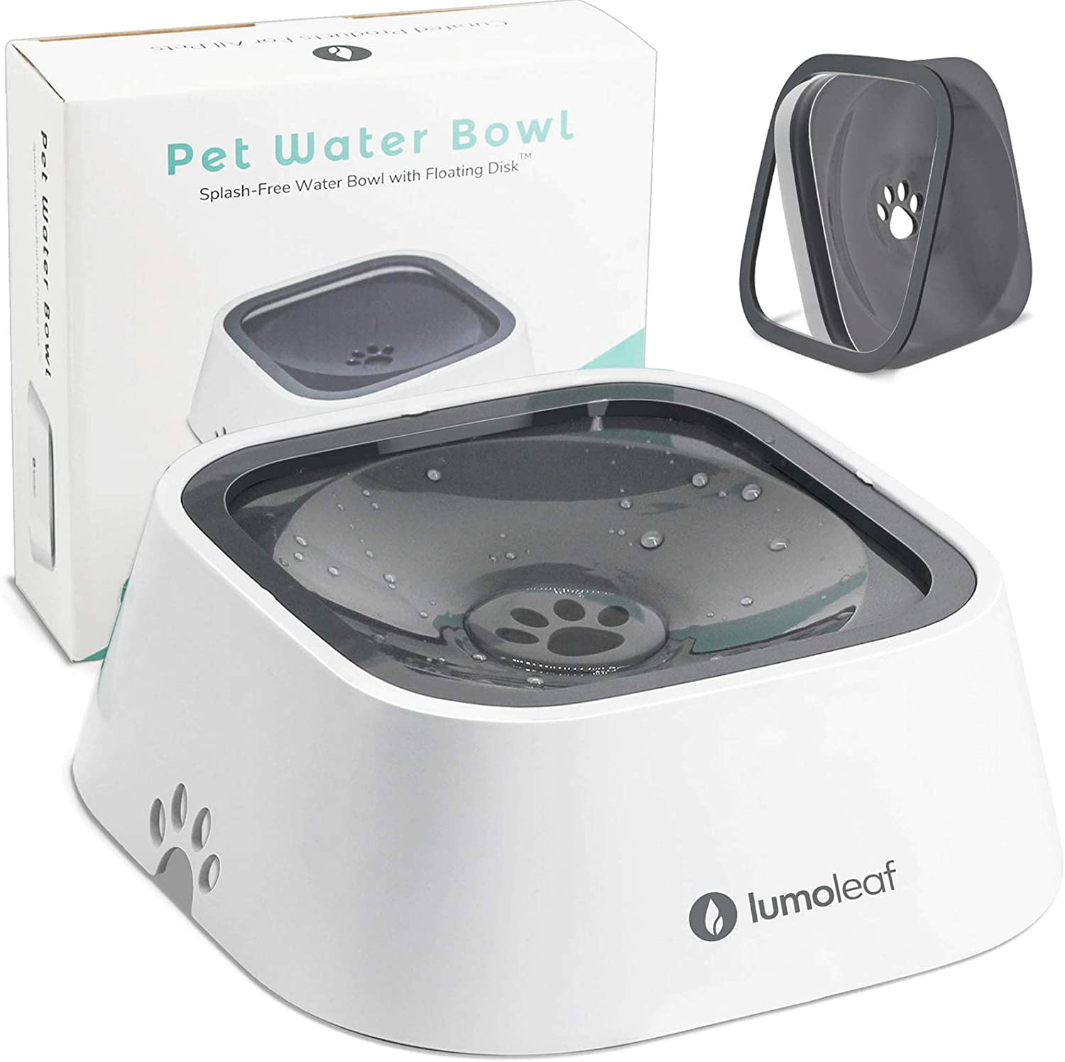 Dog Water Bowl, SplashFree Pet Slow Water Feeder Bowl, No Spill Dog