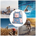 thumbnail image 5 of Sigee Cute Pig Flowers for Drawstring Zipper Backpack ,Waterproof, Durable, Lightweight Gym Bag for Sports, 5 of 5
