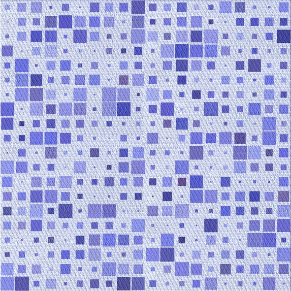 Ahgly Company Indoor Square Patterned Heavenly Blue Area Rugs, 7' Square